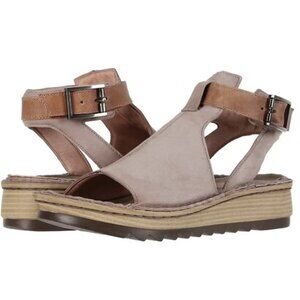 NAOT Verbena Stone Latte Leather Comfort Sandals - Women's Size EU 38 / US 7.5